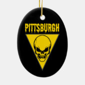 Pittsburgh Skull Keramisch Ornament (Achterkant)