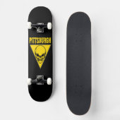 Pittsburgh Skull Persoonlijk Skateboard (Voorkant)