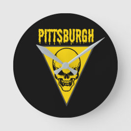 Pittsburgh Skull Ronde Klok