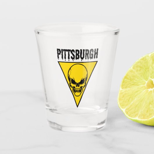 Pittsburgh Skull Shot Glas (Voorkant)