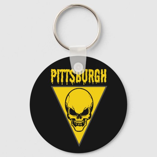 Pittsburgh Skull-Sleutelhanger Sleutelhanger (Voorkant)