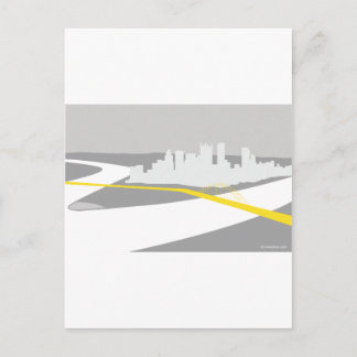 Pittsburgh skyline-afbeelding briefkaart
