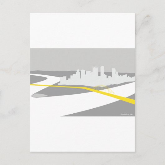 Pittsburgh skyline-afbeelding briefkaart (Voorkant)