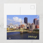 Pittsburgh Skyline Allegheny River Clemente Bridge Briefkaart (Voorkant / Achterkant)