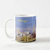 Pittsburgh Skyline Allegheny River Clemente Bridge Koffiemok (Links)