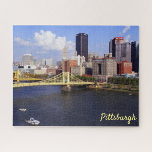 Pittsburgh Skyline Allegheny River Clemente Bridge Legpuzzel