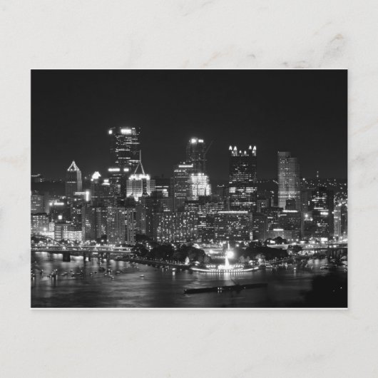 Pittsburgh Skyline bij nacht Briefkaart (Voorkant)