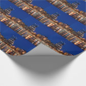 Pittsburgh Skyline bij nacht Cadeaupapier (Hoek)