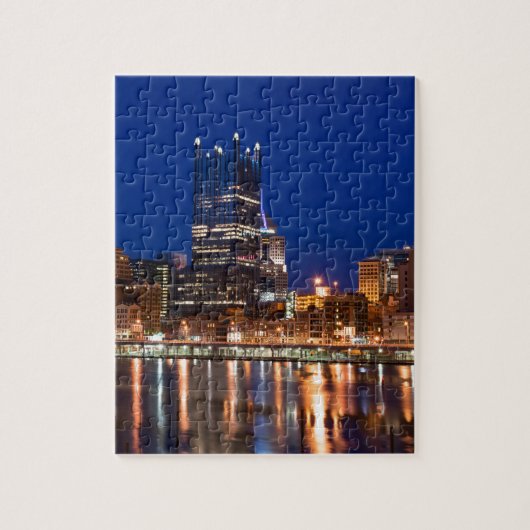 Pittsburgh Skyline bij nacht Legpuzzel (Verticaal)