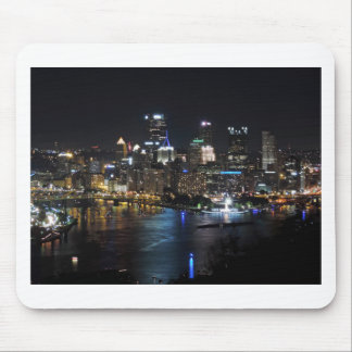 Pittsburgh Skyline bij nacht Muismat