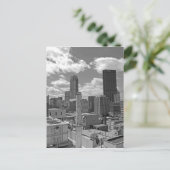 Pittsburgh Skyline Black en White Briefkaart (Staand voorkant)