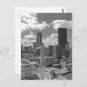 Pittsburgh Skyline Black en White Briefkaart (Voorkant / Achterkant)