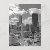 Pittsburgh Skyline Black en White Briefkaart (Voorkant)