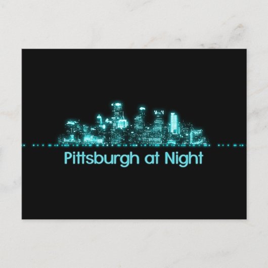 Pittsburgh Skyline Briefkaart (Voorkant)