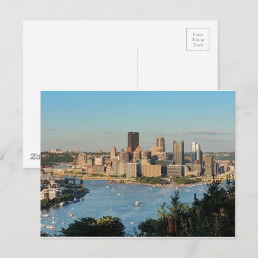 Pittsburgh Skyline Briefkaart (Voorkant / Achterkant)