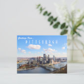 Pittsburgh Skyline Briefkaart (Staand voorkant)