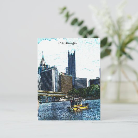 Pittsburgh Skyline Briefkaart (Staand voorkant)
