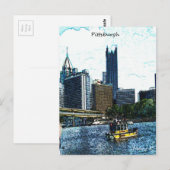 Pittsburgh Skyline Briefkaart (Voorkant / Achterkant)