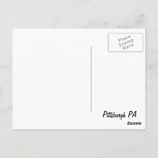 Pittsburgh Skyline Briefkaart (Achterkant)