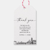 Pittsburgh Skyline bruiloft dank u gunst tag Cadeaulabel (Voorkant)