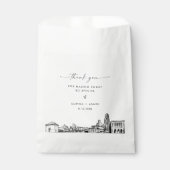 Pittsburgh Skyline bruiloft dank u gunsttassen Bedankzakje (Voorkant)