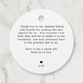 Pittsburgh Skyline | Bruiloft Welkom Favor Bedankjes Labels (Achterkant)