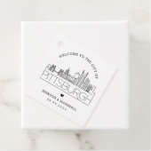 Pittsburgh Skyline | Bruiloft Welkom Favor Bedankjes Labels (In situ)