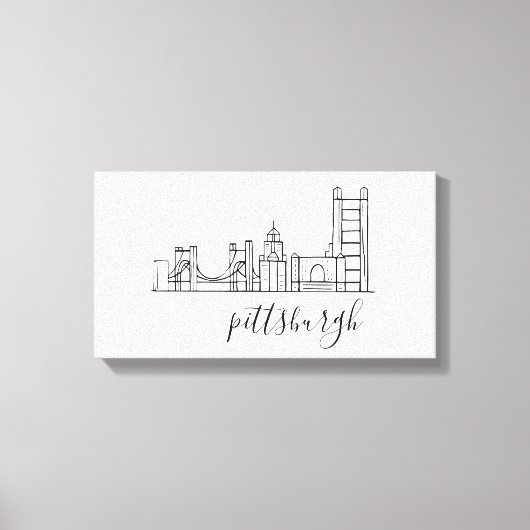 Pittsburgh Skyline Canvas Afdruk (Voorkant)