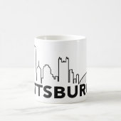 Pittsburgh Skyline Coffee Mok (zwart) (Center)