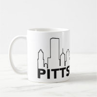 Pittsburgh Skyline Coffee Mok (zwart)