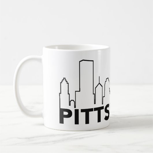 Pittsburgh Skyline Coffee Mok (zwart) (Links)
