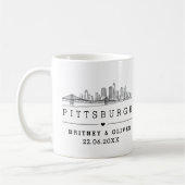 Pittsburgh Skyline  – Custom Wedding gift Koffiemok (Links)