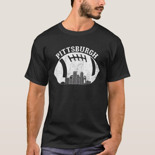 Pittsburgh Skyline Football Fan Pittsburgh T-shirt (Voorkant)