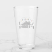 Pittsburgh Skyline Football Glass Glas (Achterkant)