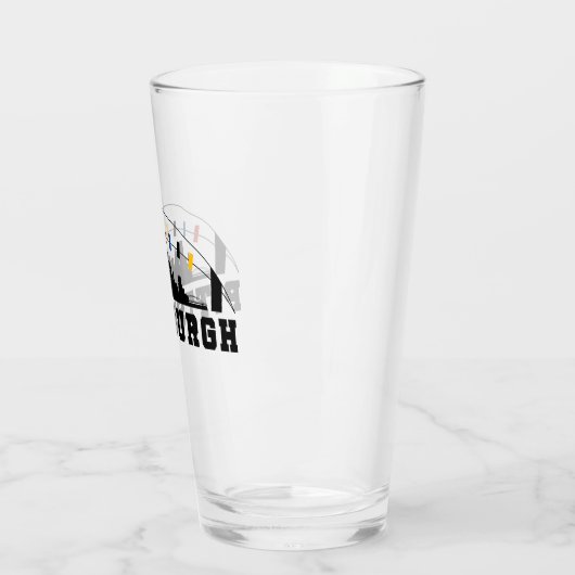 Pittsburgh Skyline Football Glass Glas (Links)