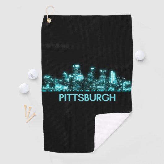 Pittsburgh Skyline Golfhanddoek (Insitu)