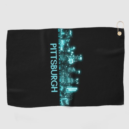 Pittsburgh Skyline Golfhanddoek (Horizontaal)