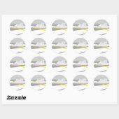 Pittsburgh skyline grafisch ronde sticker (Vel)