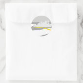 Pittsburgh skyline grafisch ronde sticker (Tas)