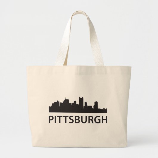 Pittsburgh Skyline Grote Tote Bag (Voorkant)