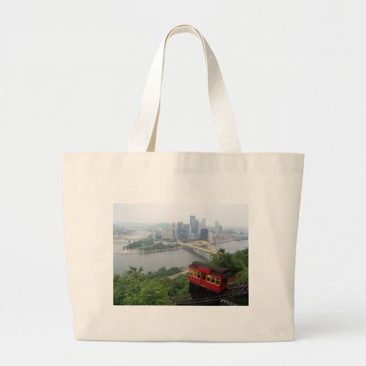 Pittsburgh Skyline Grote Tote Bag (Voorkant)
