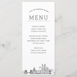 Pittsburgh Skyline | Huwelijksevenement Diner Menu