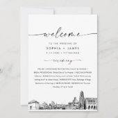 Pittsburgh Skyline huwelijksprogramma 5x7 platte K Kaart (Voorkant)