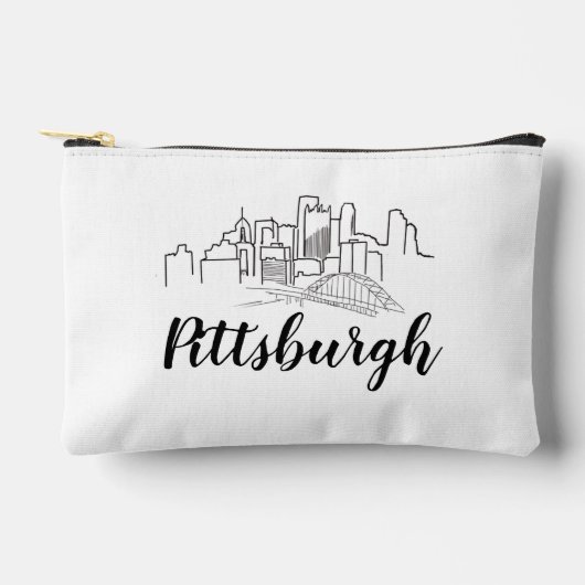 Pittsburgh Skyline Illustration Art Etui (Voorkant)