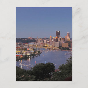 Pittsburgh Skyline in Dusk Briefkaart