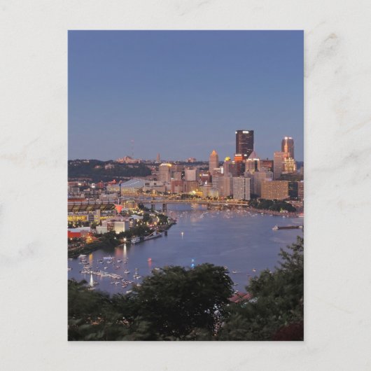 Pittsburgh Skyline in Dusk Briefkaart (Voorkant)