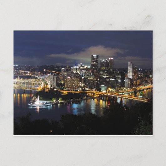 Pittsburgh Skyline in Dusk Briefkaart (Voorkant)