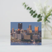 Pittsburgh Skyline in Dusk Briefkaart (Staand voorkant)