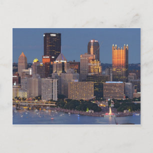 Pittsburgh Skyline in Dusk Briefkaart
