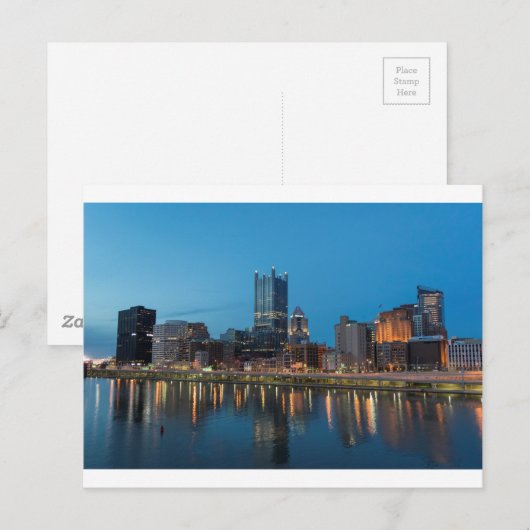 Pittsburgh Skyline in Dusk Briefkaart (Voorkant / Achterkant)
